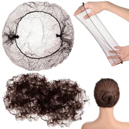 10/100Pcs Durable Nylon Hair Net For Bun Hair Hair Style Tool Black Beige Brown 5Mm Hair Net For Wigs Mesh Hair Styling Hairnets