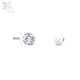 ZS 1 Piece Magnetic Clip-on Earrings Star Heart Shape CZ Crystal Ear Clip No Piercing Ear Stud No Pierced Earring Jewelry 4-8MM