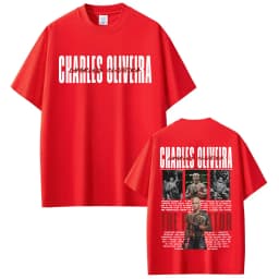 Limited Do Bronx Charles Oliveira Retro Graphic T Shirt Men's Clothing 100% Cotton Oversized T Shirts Fashion Trend Cool T-shirt