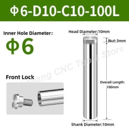 Saw Milling Cutter Slitting Saw Arbor Blade Holder CNC Slotting Machining Metal Cutting Tool Front Rear Lock 5 6 8 10 13mm