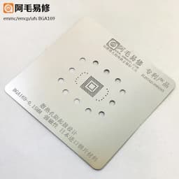 Amaoe EMMC EMCP UFS BGA Reballing Stencil for BGA153 BGA162 BGA169 BGA186 BGA221 BGA254 0.15mm Reballing Jig Platform
