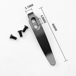 1pc Stainless Steel Folding Knife Back Clip DIY Making Accessories Pocket Waist Clamp Knives Tool Parts With 3pcs M2.5 Screws