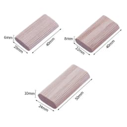 50Pcs Domino Solid Wood DIY Stripes Tenon Biscuit Joinery Beech Wood Nail Cork Block Wood Board Furniture Butt Tool For Woodwork