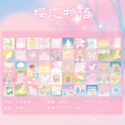 50sheets Kawaii Ins Sea Salt Star Language Mini Message Sticker Book DIY Diary Scrapbook Creative Decoration Cute Stickers