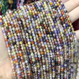 2 3 4MM Faceted Cubic Zirconia Rhinestone Multicolor Zircon Rondelle Spacer Loose Beads For Jewelry Making DIY Bracelet Necklace