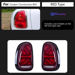 AKD Tail Lamp for MINI Cooper Countryman R60 LED Tail Light 2010-2016 R60 Rear Fog Brake Turn Signal Automotive Accessories