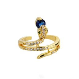 Punk Snake Rings For Men Women Exaggerated Stainless Steel Siver Color Opening Adjustable Rings Fashion Jewelry Accessories