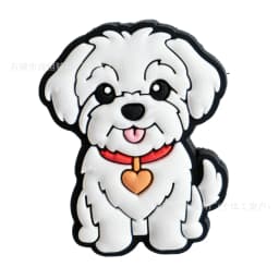 Cute New Dog Shoe Flower Hole Shoe Accessory Detachable PVC Soft Rubber Shoe Buckle Golden Retriever  Samoyed Shoes Charm