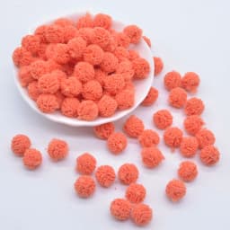 100Pcs 10mm Colorful Elastic Mesh Chiffon Ball for DIY Children Headwear Bow Accessories Handmade Baby Clothes Hat Shoes Decor