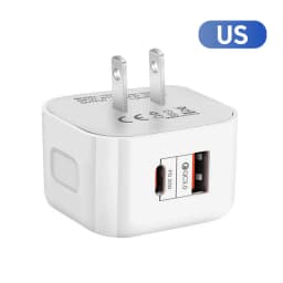 EU US UK 20W Dual Ports USB Type c PD Wall Charger Fast Charging Power Adapters For IPhone 11 12 13 14 Samsung Huawei xiaomi LG