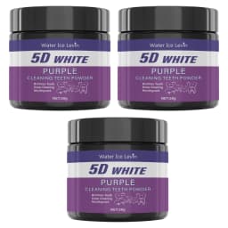 Purple Teeth Whitening Powder - Charcoal Deep Clean & Stain Removal, Fresh Breath, Winter Oral Care for a Brighter Smile