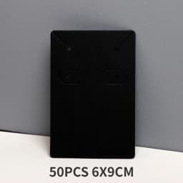 50PCS 6X9CM White Black Necklace Holder Cards For Hoop Earrings Blank Display Cardboard DIY Jewelry Packages Wholesale Supplies