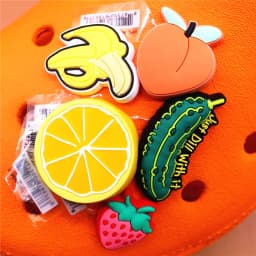 Original Various Fruit Designer Shoe Charms 5pcs/lot Clog Buckle Accessories Luxury Upper Jewelry Decorations Gift Preferred