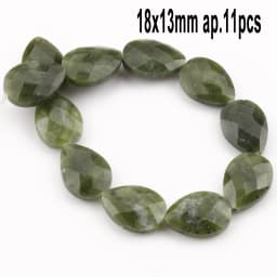 Natural Stones Green Canada Jade Beads Round Faceted Geometric Shape Loose Jewelry Beads for Making Bracelets DIY Accessories