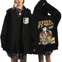 Anime Attack on Titan Final Season Zip Up Hoodie Shingeki No Kyojin Y2k Zippper Jackets Sweatshirts Eren Yeager Mange Streetwear