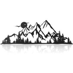 Elegant Iron Wall Hanging Black Mountain Sword Cutout Metal Art for Indoor Decor TV Background Wall Decoration