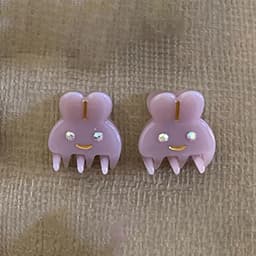 2pcs/set Acetate Mini Hair Claw Clip Small Size Cute Sweet Rabbit Animal Geometric Hair Clips Side Pins Women Hair Accessories