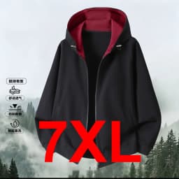Zippered Hoodie Jacket Men 10XL 11XL Plus Size Hoodies Fashion Casual Solid Color Hoodies Male Spring Autumn