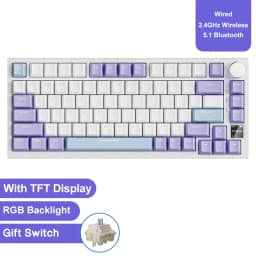 AJAZZ AK820 / AK820Pro Gaming Mechanical Keyboard 75% 82 Keys Wired Single Mode/Bluetooth Wireless Gamer Keyboard for Laptop PC