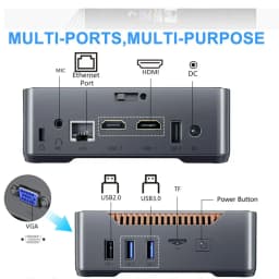 GK3 Plus Intel N100/N150 Quad Core Quad Thread Mini PC Win 11 pro 32GB DDR4 WIFI5 1TB SSD BT4.2 HDMI RJ45 1000M 4K HD Pocket PC