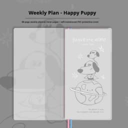 Kinbor Original Undated Weekly Planner, Illustrated Hardcover Journal with Two Pages Per Week, Portable To-Do List Notebook Slim