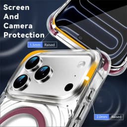 For Magsafe Magnetic Wireless Charge Cover For iPhone 18 17 Pro Max iPhone 18Pro Case Luxury Clear Transparent Shockproof Fundas