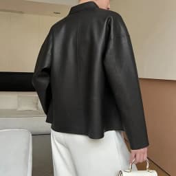 High End PU Leather Jacket 2025 NEW Women's Spring Autumn Korean Version Black Short Belt Leather Coat Female 4XL