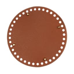 20*20cm Round PU Leather Bag Bottom for Knitting Bags Base Pad With Holes DIY Crochet Handmade Bottoms Handbag Accessories