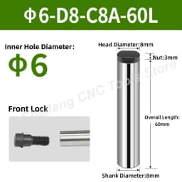 Saw Milling Cutter Slitting Saw Arbor Blade Holder CNC Slotting Machining Metal Cutting Tool Front Rear Lock 5 6 8 10 13mm