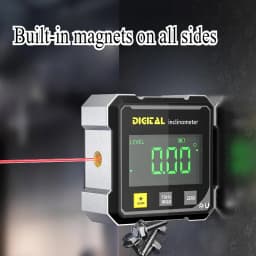 Digital Electronic Level 360° Angle Finder 4-Sided Magnetic Inclinometer Protractor Precision Level Box for Woodworking Tools