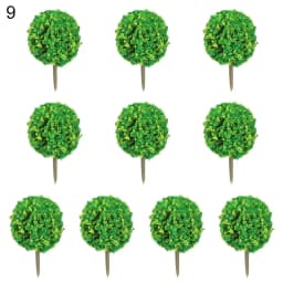 10pcs Plastic Artificial Miniature Flower Tree Scenery Railroad Decoration Building Landscape Model Accessories