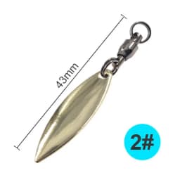 20pieces Willowleaf Spinner blades+ Ball Bearing Swivels with Split Rings Trolling Fishing Lures Accessories Spinnerbaits