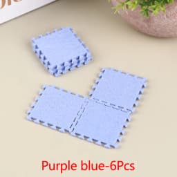 6Pcs 1:12 Dollhouse Miniature Seamed Rug Carpet Multicolor Mat Carpet House Living Room Furniture Living Scene Decor Toy