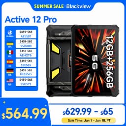 Blackview Active 12 Pro Rugged Projector Tablet 11" Android 15 5G Tablet Dimensity 7300 36GB RAM 256GB 30000mAh 120W
