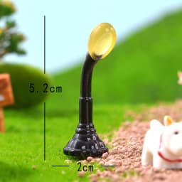 Miniature Christmas Street Lamp Post LED Lights Park Bench & Streetlight Micro Landscape Fairy Garden Ornament Dollhouse Decor