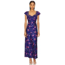 Fashionable Elegant Vintage Lace Patchwork Polka Dot Backless Maxi Dress For Women Luxurious Prom Dinner Party Wedding Guests