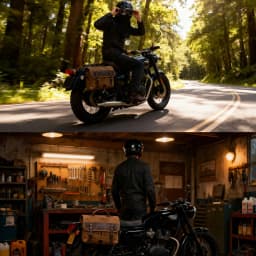 Motorcycle Vintage Men Side Bag Waterproof For Honda Shadow For Sportster XL883 XL1200 For BMW Harley Large Capacity Travel Bags