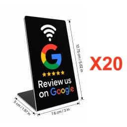 10pcs Google Signboard Card NFC Code Tap Business Desktop Sticker Google Card Social Media RFID Card NFC Google Review Card
