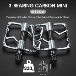 WEST BIKING Bicycle Pedal Three Bearing MTB Road Bicycle Pedal Aluminum Alloy Anti Slip Universal Bicycle Accessories