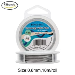 1 Roll Stainless Steel Tiger Tail Beading Wire 7/19/49 Strand Bead Stringing Wire for DIY Earring Jewelry Crafts Making