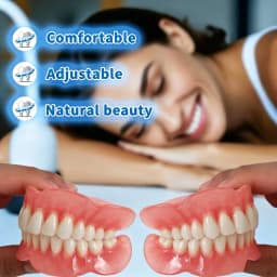 2026 Adjustable Silicone Denture Kit - Soft Liners Temporary Teeth Set for Men & Women, Natural & Safe