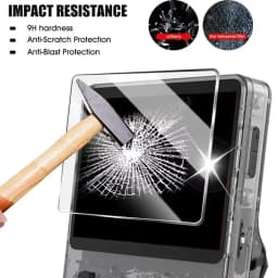 4 IN 1 Storage Case Game Console Travel Carrying Bag Screen Protectors Tempered Glass Film for R36S R36MAX K36 Accessories