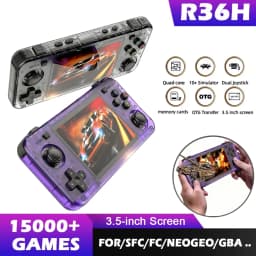 New R36H Retro Handheld Game Console Consolas R36S Horizontal Open Source Portable Pocket Video Player 64GB  3.5 Inch