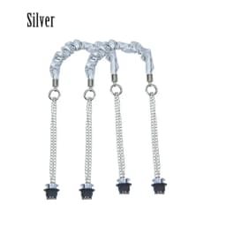 New 1 Pair Long OBag Leather Handles Strap Fold Pleat with Silvery Chain for OBag O Bag DIY Women Shoulder Handbags