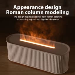 1PC USB Powered Simulated Flame Aroma Diffuser With Colorful Lights And 3-level Timing Perfect Air Humidifier For Home Office