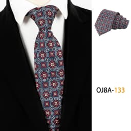 Fashion 8CM Mens Necktie Print Patterns Classic Neck Ties For Man Groom Handfeel Polyester Necktie Business Wedding Accessories
