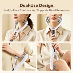 Facial Massager for Face and Neck V‑Shape Lifting Roller with Microcurrent Massage Face Slimmer Device