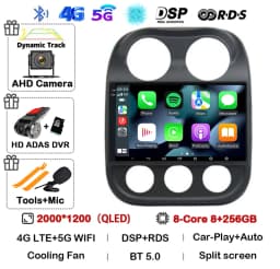 Android 16 Carplay For Jeep Compass Patriot 2010 2011 2012 2013 2014 2015 2016 Car Radio Multimedia Player Stereo Head Unit 2din