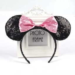 Anime Mouse Ears Headhand Cosplay Kawaii Cartoon Elastic Hair Accessories Party Sequin Bows Hairband Toys Children Adults Gift