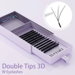 DIYDAY W Shape Eyelash Extension 3d 4d 5d 6d 7d 8d W-Shaped Eyelashes Premade Fans Individual BASF Mink Faux Lashes